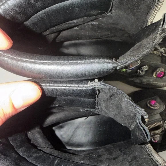 Kurt Geiger colored jewel Bobby suede boots - Picture 7 of 9